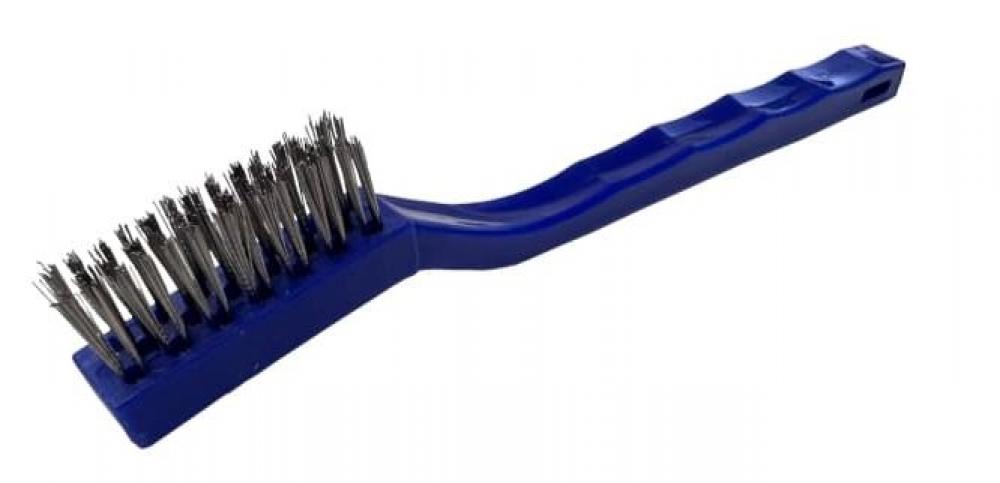 Brush Scratch Small 3X7 Rows .006 SS  Toothbrush  Plastic Handle